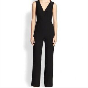 TRINA TURK black v-neck jumpsuit with cutout back
